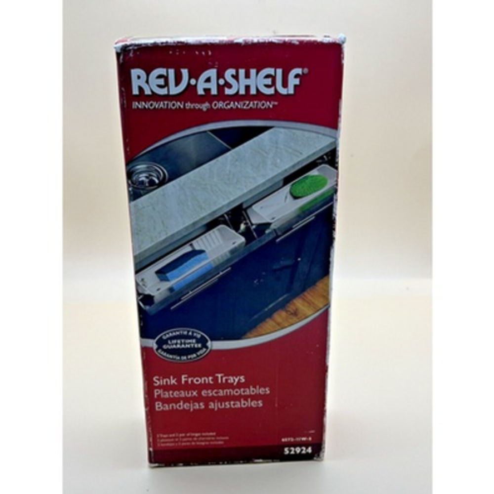 Rev-A-Shelf 11 Inch Tip Out Front Sink Trays Set 52924, 6572-11W Innovative